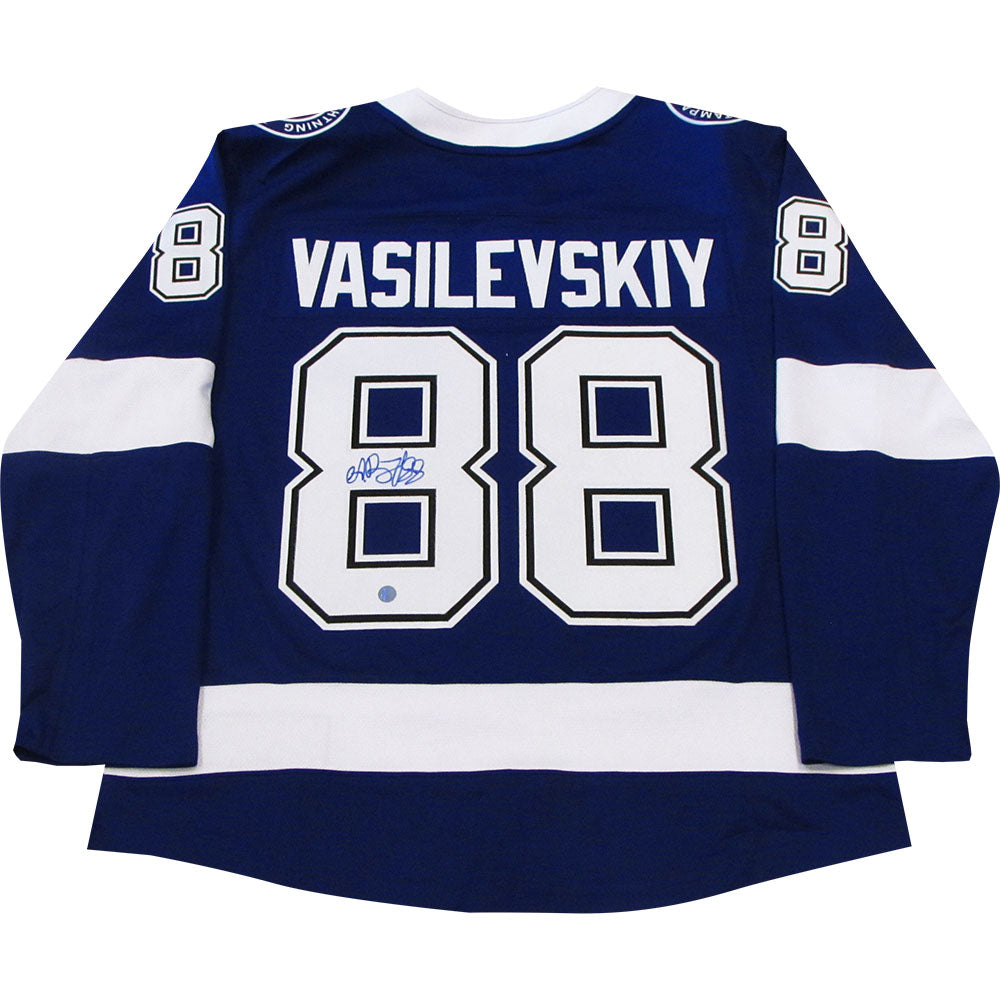 Andrei Vasilevskiy Tampa Bay Lightning #88 Jersey Stitched Blue Jersey  S-3XL