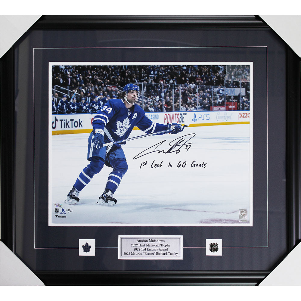Auston Matthews Toronto Maple Leafs Autographed & Inscribed