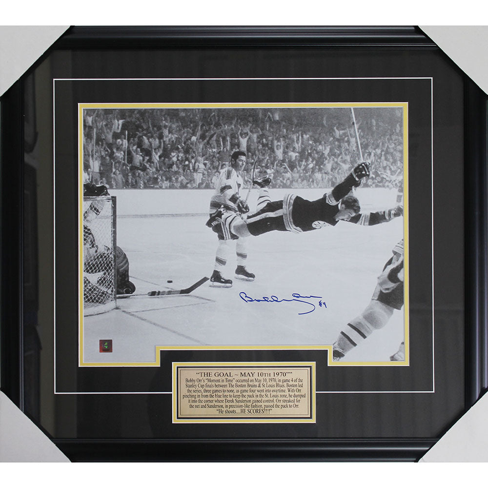 Bobby Orr Signed Boston Bruins 'The Goal' Photo