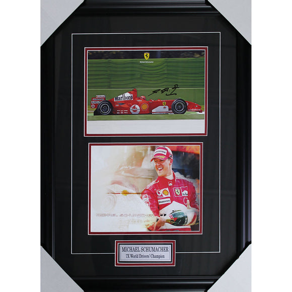 Michael Schumacher Framed Autographed 8X11 Photo Display