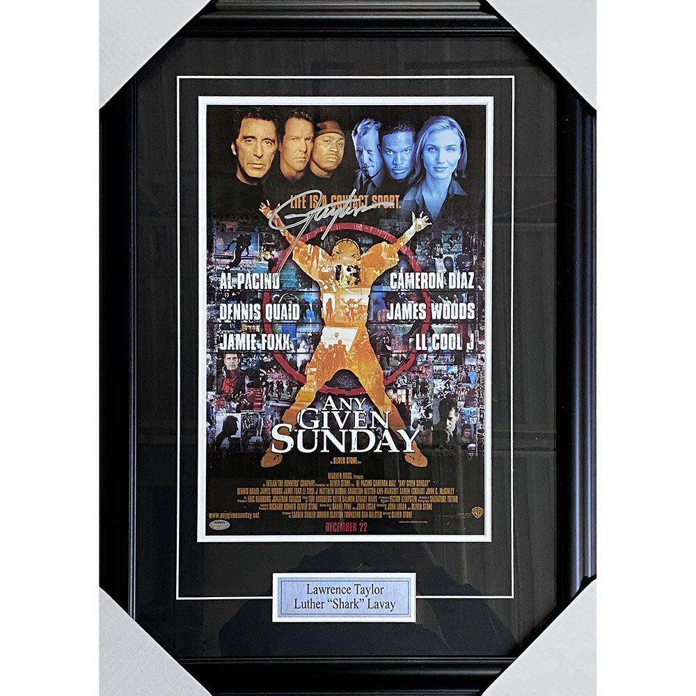 Lawrence Taylor Signed Any Given Sunday 11x17 Movie Poster