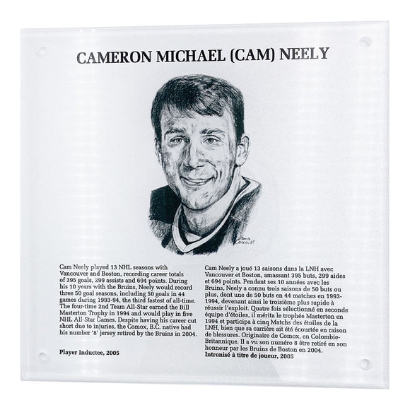 NHL Legends HOF Plaque - Cam Neely
