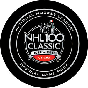 2017 NHL 100 Official Game Puck