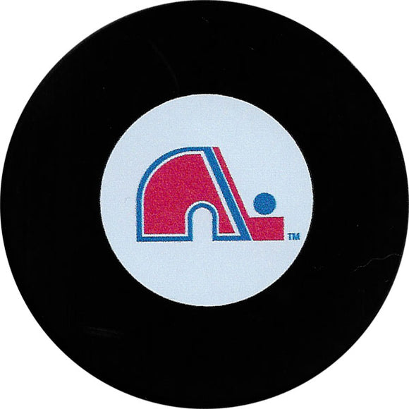 Quebec Nordiques Old Logo Puck