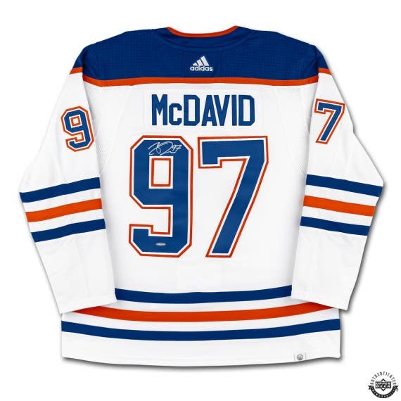 Connor McDavid Autographed Edmonton Oilers White Pro Jersey - UDA