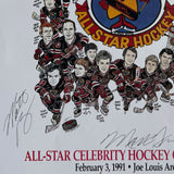 1991 All-Star Celebrity Hockey Challenge Multi-Signed 11X17 Poster