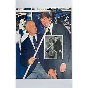 Gordie Howe (deceased) Autographed 11X14 Print (w/Wayne Gretzky)