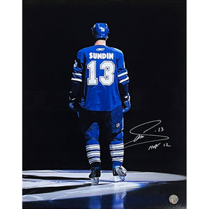 Mats Sundin Autographed Toronto Maple Leafs 11X14 Photo w/"HOF 12"