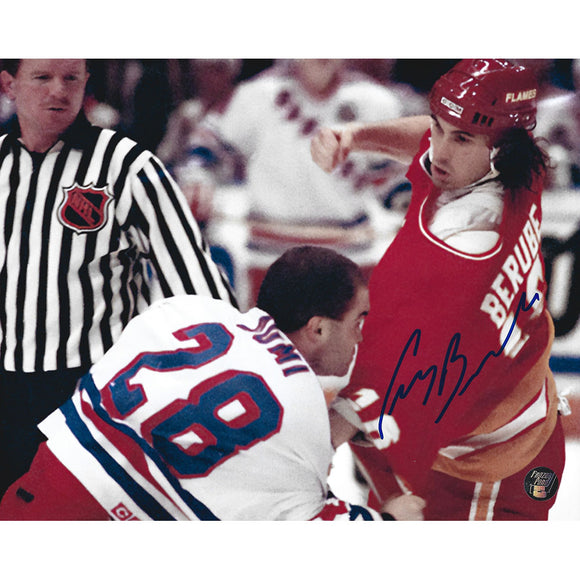 Craig Berube Autographed Calgary Flames 8X10 Photo