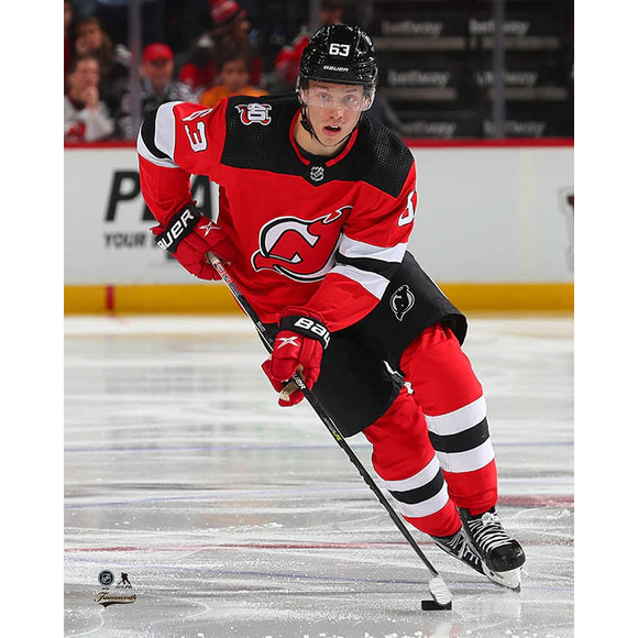 Pre-Order - Jesper Bratt Autographed New Jersey Devils 8X10 Photo