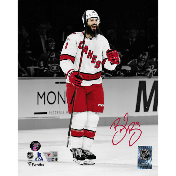 Brent Burns Autographed Carolina Hurricanes 8X10 Photo (Red)