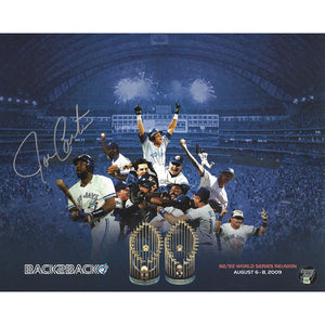 Joe Carter Autographed Toronto Blue Jays 8X10 Photo (Back 2 Back)