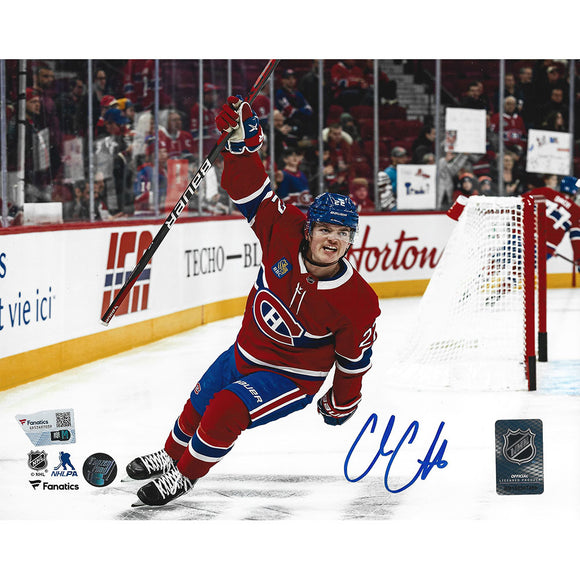 Cole Caufield Autographed Montreal Canadiens 8X10 Photo