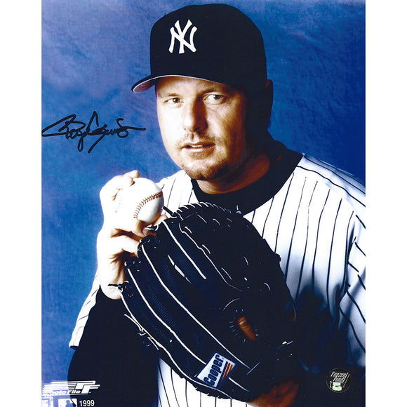 Roger Clemens Autographed New York Yankees 8X10 Photo (Posed)