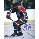 Paul Coffey Autographed Edmonton Oilers 8X10 Photo (w/puck)