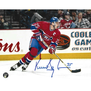 Vincent Damphousse Autographed Montreal Canadiens 8X10 Photo (Captain)