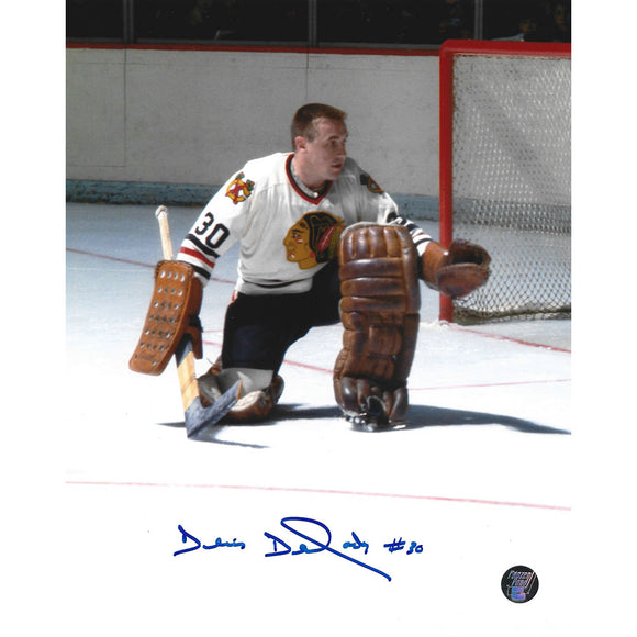Denis DeJordy Autographed Chicago Blackhawks 8X10 Photo