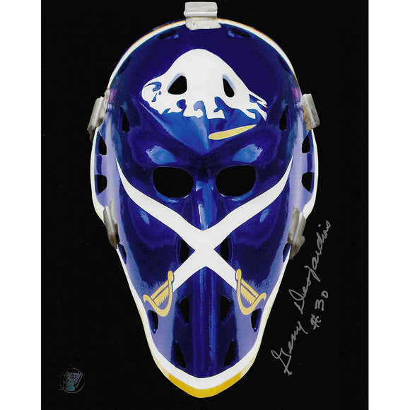 Gerry Desjardins Autographed Buffalo Sabres 8X10 Photo (Mask)