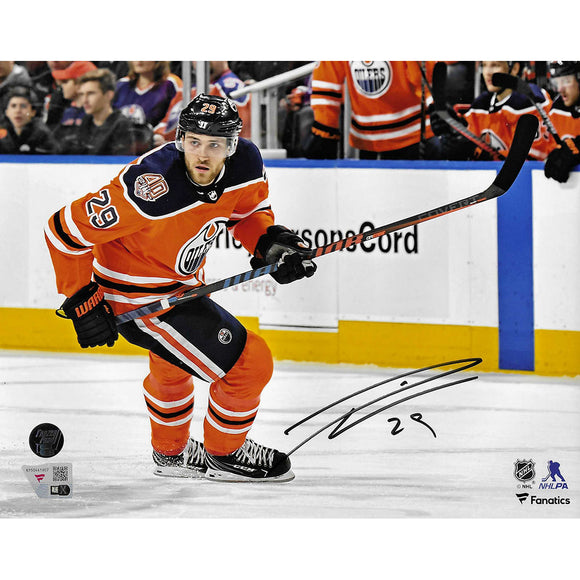 Leon Draisaitl Autographed Edmonton Oilers 8X10 Photo