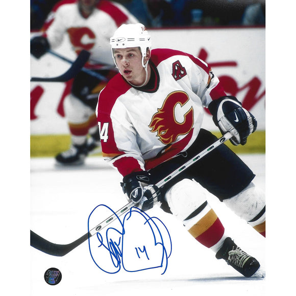 Theo Fleury Autographed Calgary Flames 8X10 Photo
