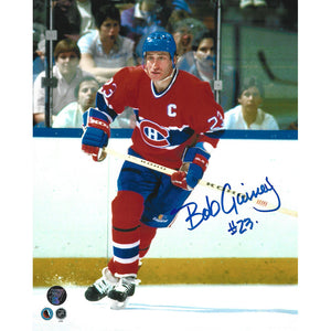 Bob Gainey Autographed Montreal Canadiens 8X10 Photo (w/helmet)