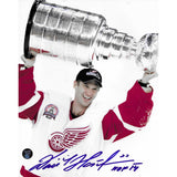 Dominik Hasek Autographed Detroit Red Wings 8X10 Photo w/"HOF 14"