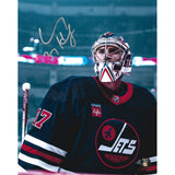 Connor Hellebuyck Autographed Winnipeg Jets 8X10 Photo (Close-Up)