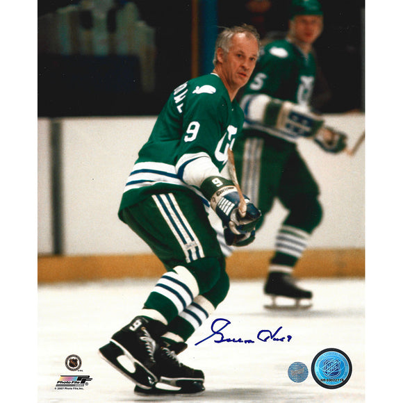 Gordie Howe Autographed 8X10 Photo (Hartford Whalers In-Stride)