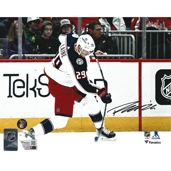 Patrik Laine Autographed Columbus Blue Jackets 8X10 Photo