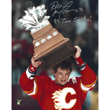 Al MacInnis Autographed Calgary Flames 8X10 Photo (w/Conn Smythe Trophy)