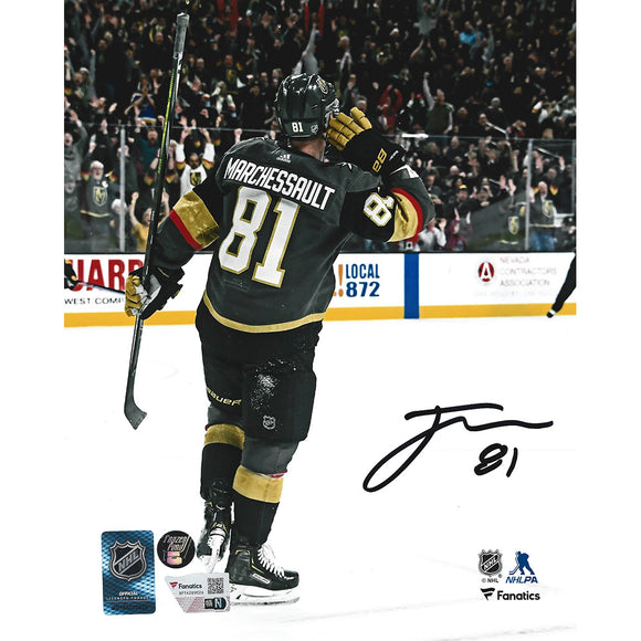 Jonathan Marchessault Autographed Vegas Golden Knights 8X10 Photo (Back)