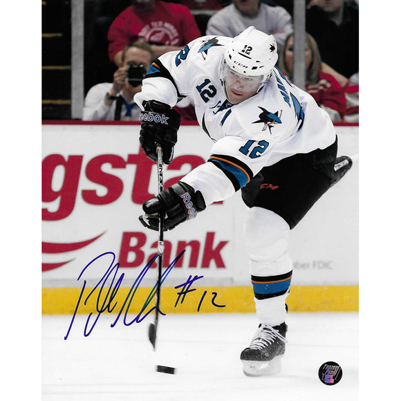 Patrick Marleau Autographed San Jose Sharks 8X10 Photo (Shot)