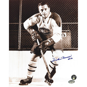 Dickie Moore (deceased) Autographed Montreal Canadiens 8X10 Photo (B+W)
