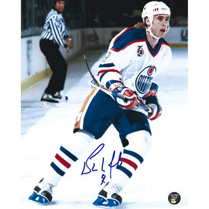 Bernie Nicholls Autographed Edmonton Oilers 8X10 Photo