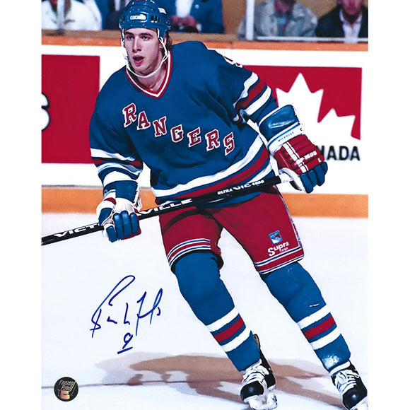 Bernie Nicholls Autographed New York Rangers 8X10 Photo