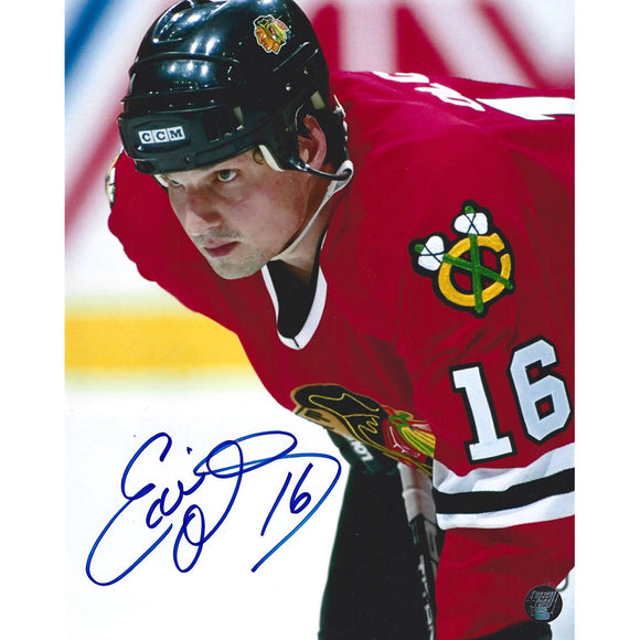 Ed Olczyk Autographed Chicago Blackhawks 8X10 Photo