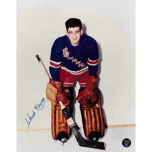 Chuck Rayner (deceased) Autographed New York Rangers 8X10 Photo