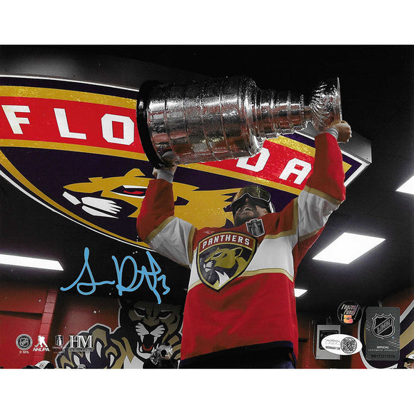 Sam Reinhart Autographed Florida Panthers 8X10 Photo (w/2025 Cup)