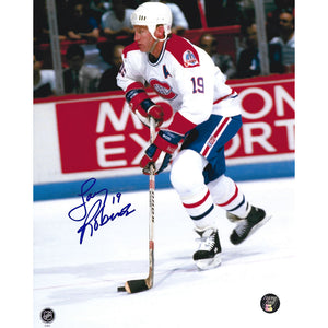 Larry Robinson Autographed Montreal Canadiens 8X10 Photo (w/helmet)