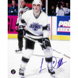 Luc Robitaille Autographed Los Angeles Kings 8X10 Photo (Silver & Black)