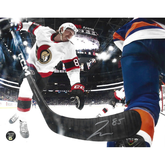 Jake Sanderson Autographed Ottawa Senators 8X10 Photo (Netcam)