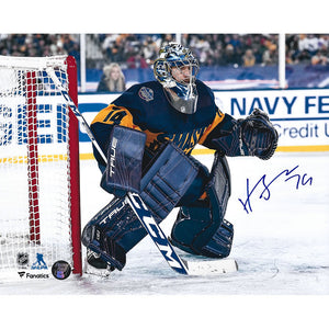 Juuse Saros Autographed Nashville Predators 8X10 Photo (Stadium Series)