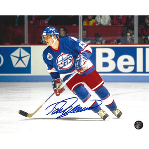 Teemu Selanne Autographed Winnipeg Jets 8X10 Photo (Blue Jersey)