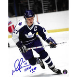 Darryl Sittler Autographed Toronto Maple Leafs 8X10 Photo (w/"HOF 1989")