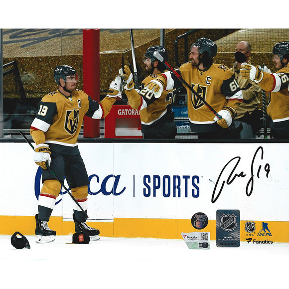 Reilly Smith Autographed Vegas Golden Knights 8X10 Photo (Bench)