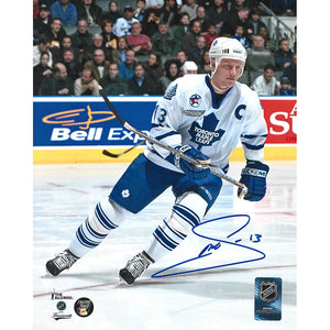 Mats Sundin Autographed Toronto Maple Leafs 8X10 Photo (Bell Boards)