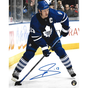 Mats Sundin Autographed Toronto Maple Leafs 8X10 Photo (Blue)