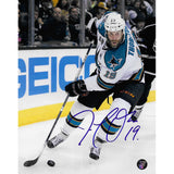 Joe Thornton Autographed San Jose Sharks 8X10 Photo (vs. Kings)
