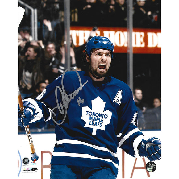 Darcy Tucker Autographed Toronto Maple Leafs 8X10 Photo (Blue Jersey)