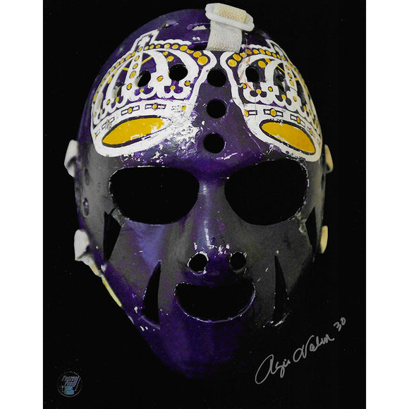 Rogie Vachon Autographed Los Angeles Kings 8X10 Photo (Mask)